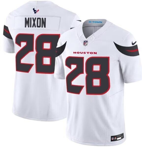 Men Houston Texans 28 Joe Mixon Nike white Game NFL Jersey